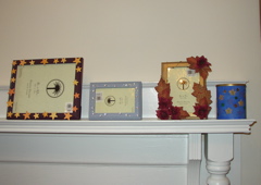 The finished frames (and a jar)